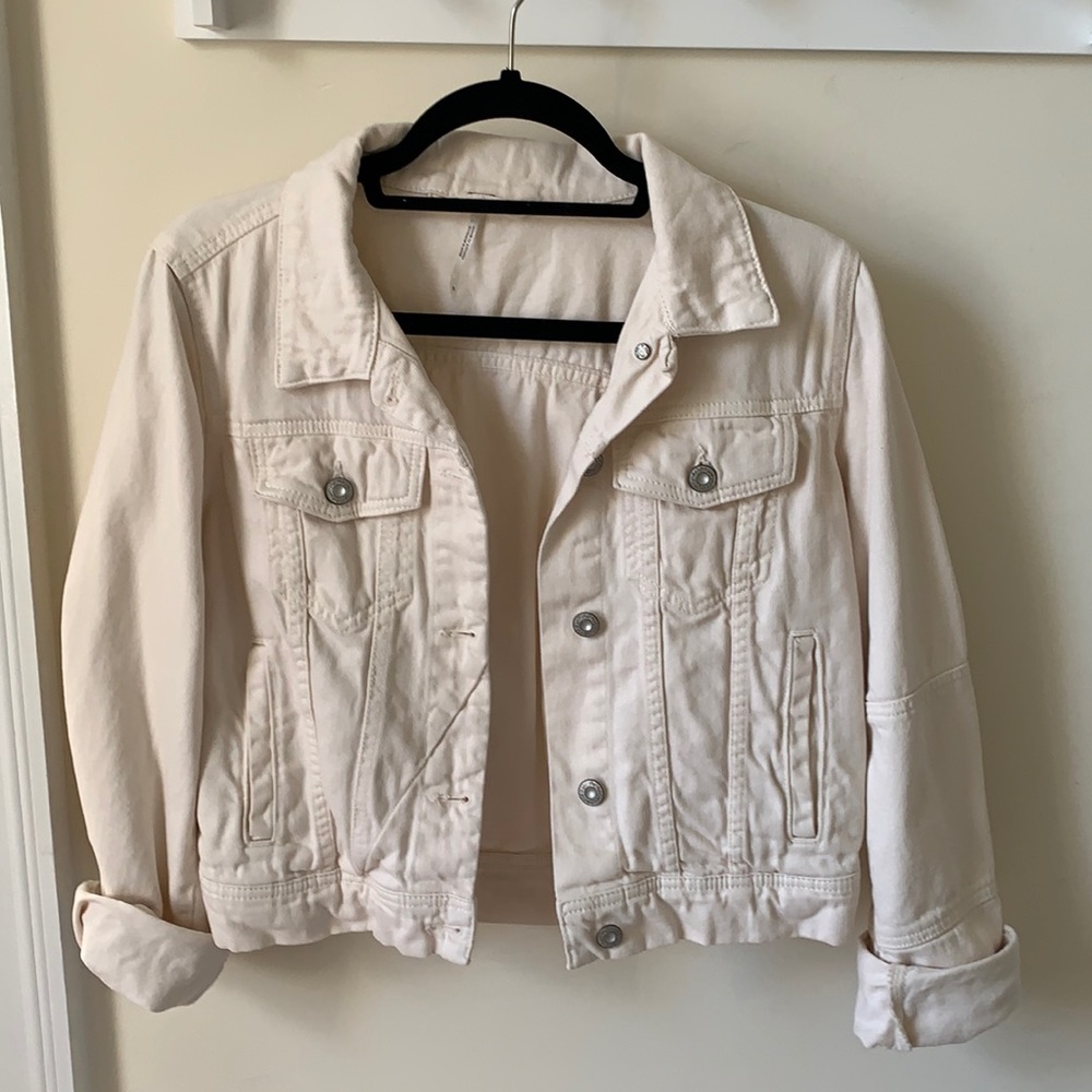 FP White Jean Jacket